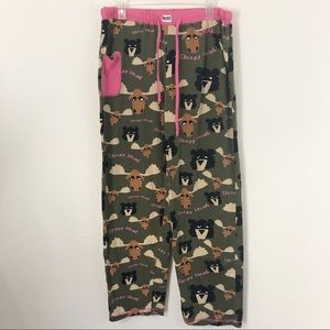 Lazy One Sleepy Head Moose and Bear Pajama Pants